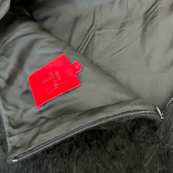 vintage Sybilla noche: black mohair skirt with silk lining - Picture 4 of 13